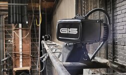 D8+ electric chain hoist holding truss in cultural center
