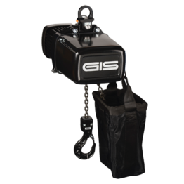 Chain hoist for scenic presentation with path and load measurement