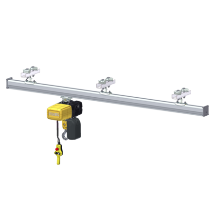 Light crane system for the logistical connection of workstations