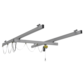 Overhead crane for the manual movement of goods