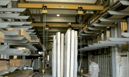 careful transport of heavy and long wooden boards