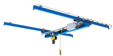 Indoor crane for the transport of heavy loads