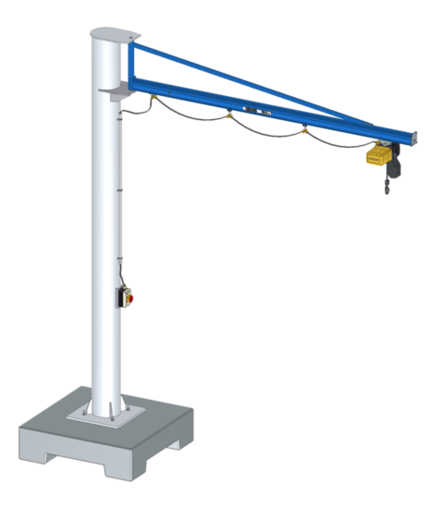 Mobile crane for workplace