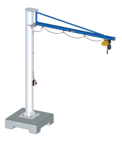 Mobile crane for workplace