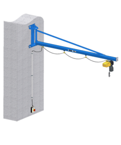 GISKB slewing crane with electric chain hoist for area-wide goods handling