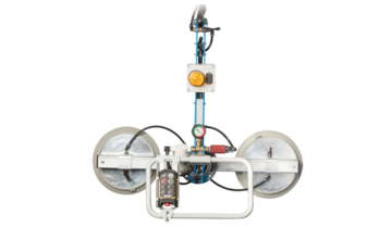 Vacuum device for lifting and tranpsorting glass plates
